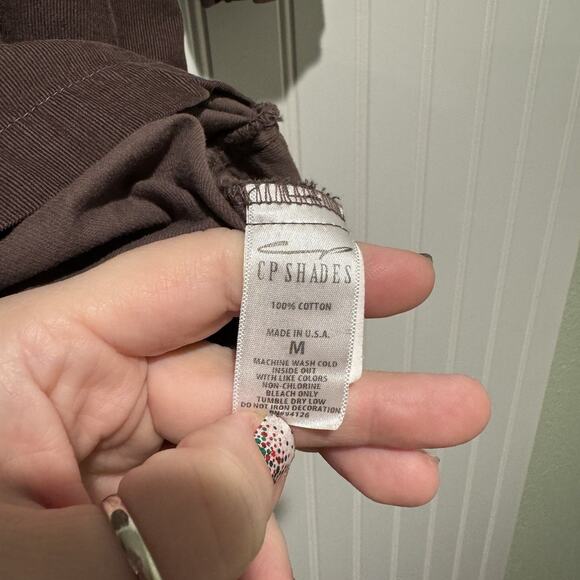 CP Shades Regina Tunic Top Purple Corduroy Pleated Size Medium - Picture 5 of 6